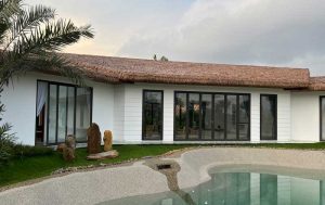 mái rơm nhân tạo resort hồ văn long