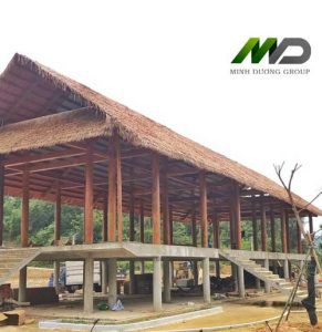 Thi công nhà hàng mái lá nhân tạo tại Quảng Trị