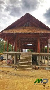 Thi công nhà hàng mái lá nhân tạo tại Quảng Trị