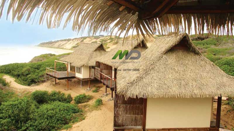 Top Mẫu Mái Lá Cọ Nhân Tạo Đẹp Cho Resort, Quán Cafe, Nhà Hàng 8 mai la co nhan tao05
